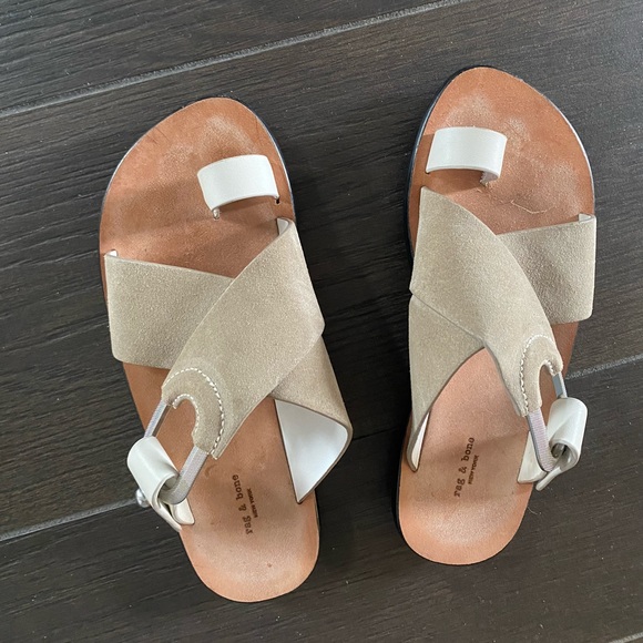 Rag and bone light sand suede August slide sandal - Picture 1 of 15